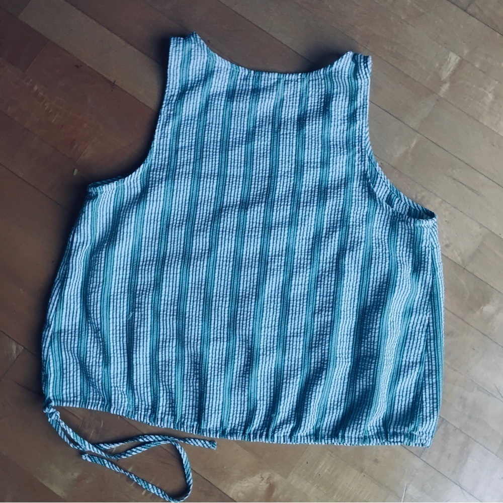 Universal Thread Striped, Drawstring Hem Tank Top… - image 3